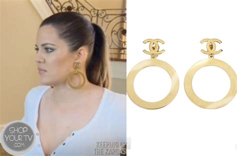 khloe kardashian chanel earrings|Chanel pendant earrings.